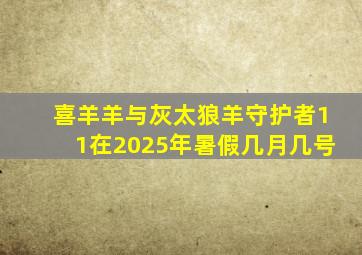 喜羊羊与灰太狼羊守护者11在2025年暑假几月几号